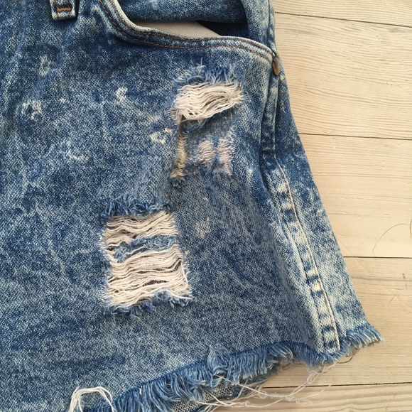 VTG Wrangler Cut Off Denim Shorts Fray Distressed - Picture 5 of 8
